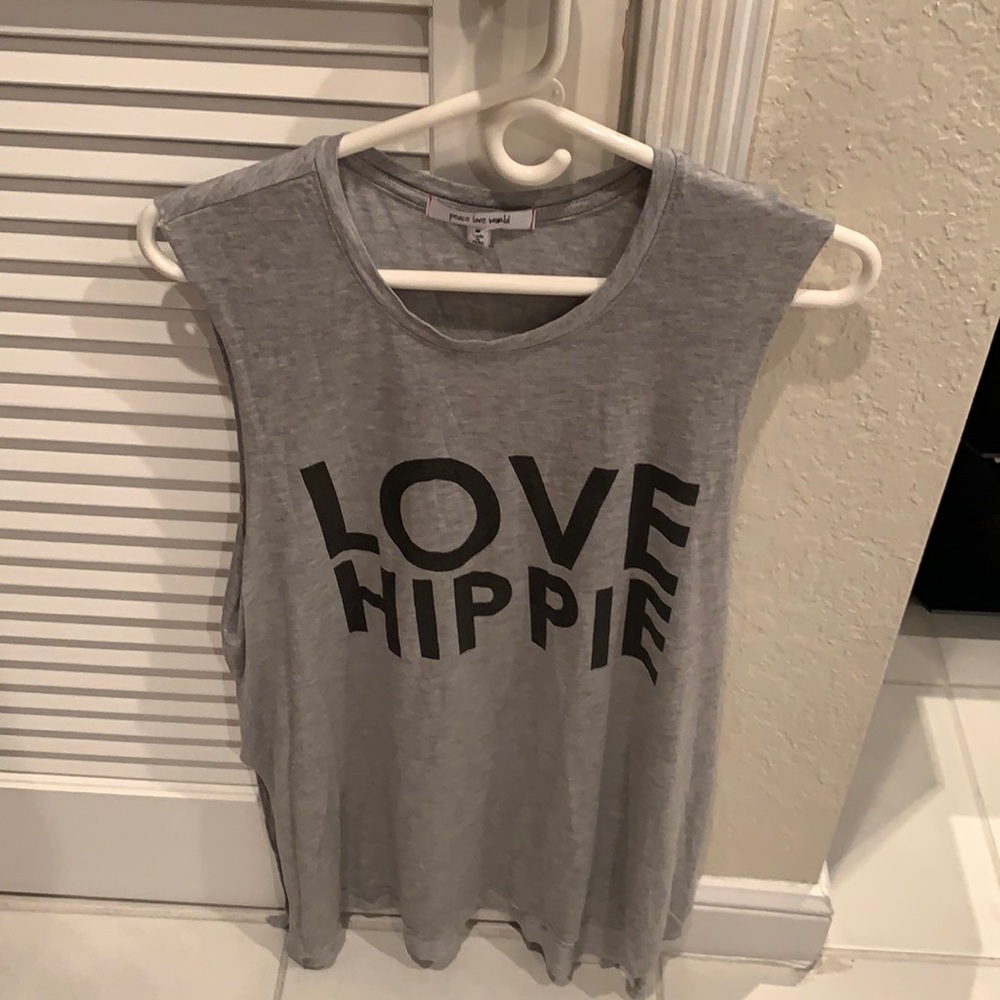 Peace Love World Long Tank (firm price)